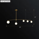 GobekUsa Postmodern Gold Island Pendant Light with Frosted White Glass Orb Shape