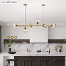 GobekUsa Postmodern Gold Island Pendant with Glass Shades- Set of 6