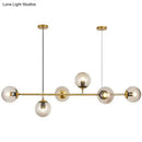 GobekUsa Postmodern Gold Island Pendant with Glass Shades- Set of 6