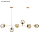GobekUsa Postmodern Gold Island Pendant with Glass Shades- Set of 6