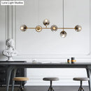 GobekUsa Postmodern Gold Island Pendant with Glass Shades- Set of 6