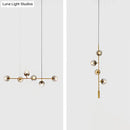 GobekUsa Postmodern Gold Island Pendant with Glass Shades- Set of 6