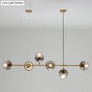 GobekUsa Postmodern Gold Island Pendant with Glass Shades- Set of 6