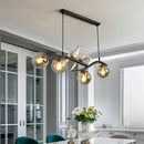GobekUsa Postmodern Island Lamp Tree Branch Hanging Light with Glass Shades and Bird Deco – 4-Bulb Design