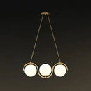 GobekUsa Postmodern Island Light Fixture: Wavy Metallic Hanging Lamp with Glass Shade