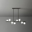 GobekUsa Postmodern LED Island Light with Clear and White Glass Shades