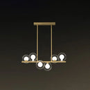 GobekUsa Postmodern LED Island Light with Clear and White Glass Shades