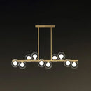 GobekUsa Postmodern LED Island Light with Clear and White Glass Shades