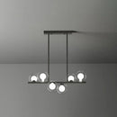 GobekUsa Postmodern LED Island Light with Clear and White Glass Shades