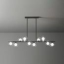 GobekUsa Postmodern LED Island Light with Clear and White Glass Shades
