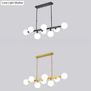 GobekUsa Postmodern Opaline Glass Molecular Island Pendant Light for Dining Room