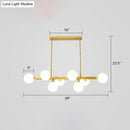 GobekUsa Postmodern Opaline Glass Molecular Island Pendant Light for Dining Room