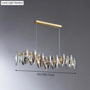GobekUsa Postmodern Smoke Grey Glass Leaf Suspension Lamp – Gold Restaurant Island Light