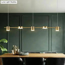 GobekUsa Postmodern Straight Bar LED Ceiling Light for Kitchen Island – Stylish Metal Hanging Fixture