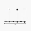 GobekUsa Postmodern Straight Bar LED Ceiling Light for Kitchen Island – Stylish Metal Hanging Fixture