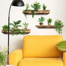 Rustic wooden shelf potted plant wall decals living room decoration