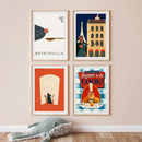 GobekUsa Ratatouille Cartoon Art Print for Kitchen Decor