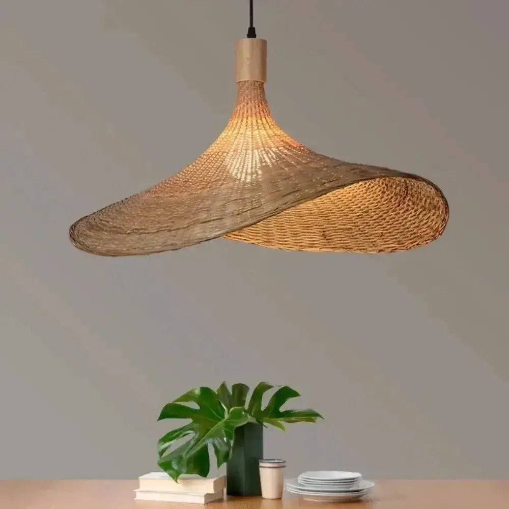 GobekUsa Rattan Pendant Light with Dimmable Bamboo Shade, photo 5 of 13