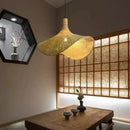 GobekUsa Rattan Pendant Light with Dimmable Bamboo Shade by Decorbites
