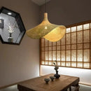 GobekUsa Rattan Pendant Light with Dimmable Bamboo Shade by Decorbites