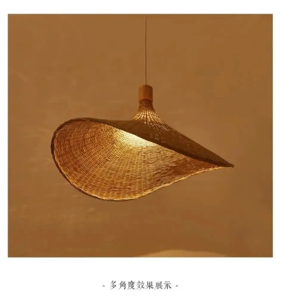 GobekUsa Rattan Pendant Light with Dimmable Bamboo Shade, photo 10 of 13