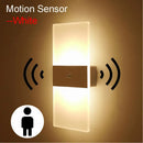 Modern black rechargeable wall light bedroom frosted glass sconce