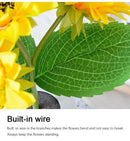 Sunflower yellow and blue led night light bedroom decor by Decorbites
