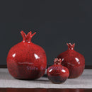 GobekUsa Red Pomegranate Ceramic Vase for Modern Home