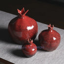 GobekUsa Red Pomegranate Ceramic Vase for Modern Home