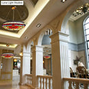GobekUsa Red Stained Glass Victorian Chandelier - Elegant Living Room Ceiling Light