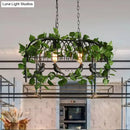 GobekUsa Retro Birdcage Island Light Fixture - Metal LED Plant Ceiling Lamp in Black, with 2/3/4 Bulbs