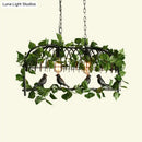 GobekUsa Retro Birdcage Island Light Fixture - Metal LED Plant Ceiling Lamp in Black, with 2/3/4 Bulbs