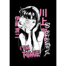 Retro cool girl b&w anime framed poster bedroom wall art by Decorbites