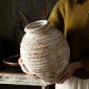 GobekUsa Retro Handmade Clay Vase 21.5CM Home Decor