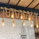 GobekUsa Retro Hemp Rope Exposed Bulb Pendant Light Fixture for Ceiling, Ideal for Restaurants - Flaxen Island Lighting