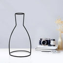 Retro iron black wireframe glass vase pot ornament for living room by Decorbites