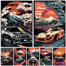 GobekUsa Retro Japanese GTR Luxury Car Canvas Wall Art