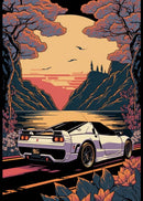 GobekUsa Retro Japanese GTR Luxury Car Canvas Wall Art