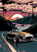 Retro black gtr luxury car wall art bedroom canvas decor by Decorbites