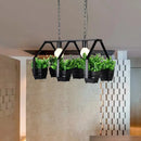 GobekUsa Retro Metal Island Ceiling Light with Black/White 2 Lights - Perfect for Restaurants