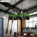 GobekUsa Retro Metal Island Ceiling Light with Black/White 2 Lights - Perfect for Restaurants