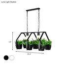 GobekUsa Retro Metal Island Ceiling Light with Black/White 2 Lights - Perfect for Restaurants