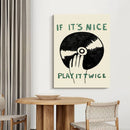 GobekUsa Retro Record Player Canvas Wall Art