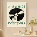 GobekUsa Retro Record Player Canvas Wall Art