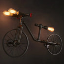 GobekUsa Retro Style Iron Piping Bicycle Hanging Lamp - 3 Bulbs Ceiling Light - Black