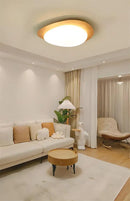 GobekUsa Retro-Style Walnut Acrylic Ceiling Light