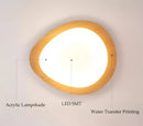 GobekUsa Retro-Style Walnut Acrylic Ceiling Light