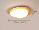 GobekUsa Retro-Style Walnut Acrylic Ceiling Light
