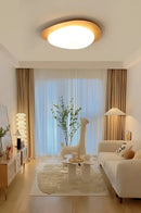 GobekUsa Retro-Style Walnut Acrylic Ceiling Light