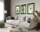 Modern beige & dark brown retro wall art – living room decor by Decorbites